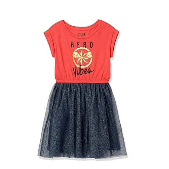 Spotted Zebra Disney Marvel Princess Toddler Girls' Knit Short-Sleeve Tutu Dress - Picture 1 of 1